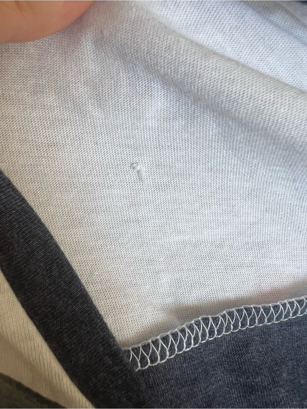 NHL Colorado Avalanche Navy and White 3/4 Sleeve Tee - Picture 3 of 4
